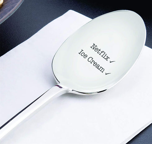 Netflix Ice Cream Spoon - Ice Cream Spoon For Social National Ice Cream Day Party - Gift for Family Birthday Party Netflix Lover Party Supplies - ...