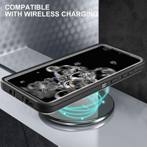 for Samsung Galaxy S20 Ultra Case, Military Grade Shockproof/Drop Proof/Dust Proof Case with 2Pcs Self Healing Flexible TPU Screen Protector & Cam...