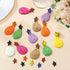 Oubaka 60pcs Wood Earrings for Jewelry Making,Wooden Stud Earrings Post Wood Stud Earring Blanks Wood Earring Findings with 100pcs Earring Backs f...