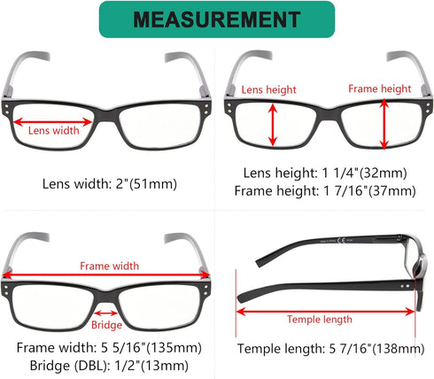 Eyekepper 5 Pack Reading Glasses for Men Includes Reader Sunglasses Spring Hinges Classic Cheater Glasses +1.75...