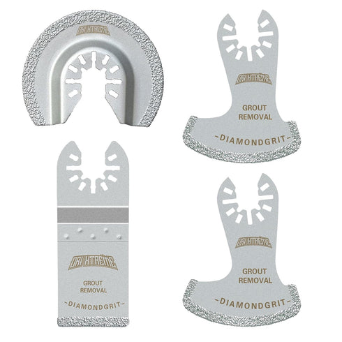 Diamond Oscillating Tool Blade Set, Multi Tool Mortar Cutting Saw Blades Precise for Grout Removal, 4-Pack...