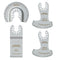 Diamond Oscillating Tool Blade Set, Multi Tool Mortar Cutting Saw Blades Precise for Grout Removal, 4-Pack...