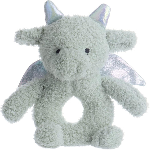 Apricot Lamb Baby Dragon Dinosaur Soft Rattle Toy, Plush Stuffed Animal for Newborn Soft Hand Grip Shaker Over 0 Months (Dragon, 6 Inches)...