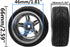 2.59in Rubber Tires & 12mm Hex Plastic Wheel Rims Set Compatible with Traxxas Kyosho HPI Tamiya Associated 1/10 RC On-Road Touring Car (Blue)...
