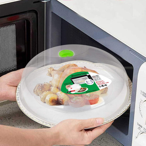 Microwave Splatter Cover, Microwave Cover for Food, Large Microwave Plate Cover Guard Lid with Steam Vents Keeps Microwave Oven Clean, 11.5 Inch B...