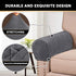 PrinceDeco 4 Pack Thick Velvet Stretch Armrest Covers for Chairs, Sofas & Armchairs - Non Slip, Grey...