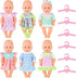 deAO Baby Doll Clothes for 12 Inch Dolls,6 Sets Doll Clothes and Accessories,6 hangers,Dress Up Fun,Doll Outfits Accessories Underwear for Doll Gi...