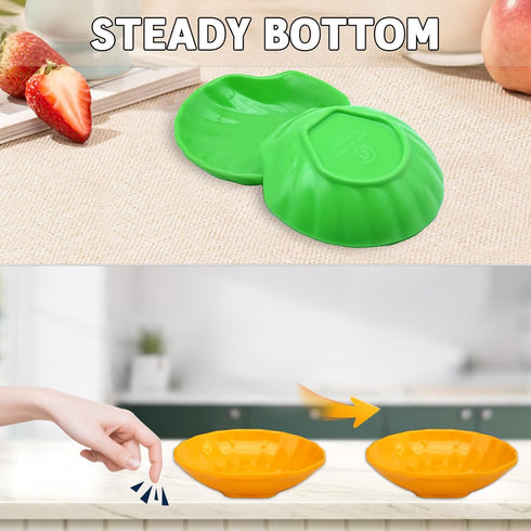 Dipping Sauce Bowls Set of 6, Small Condiment Serving Bowl for Side Dish, Unbreakable and Reusable Plastic Mini Colorful Seasoning Appetizer Snack...