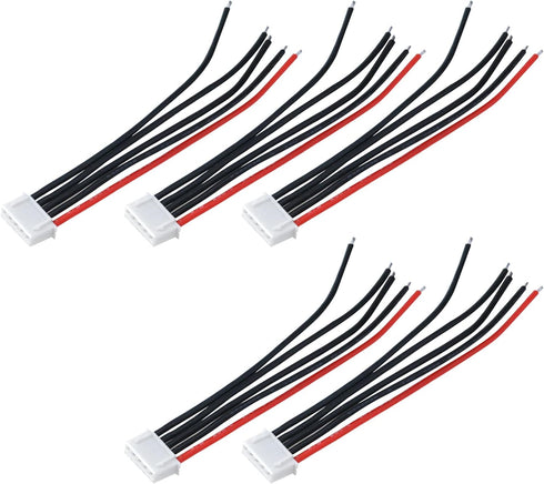Antrader 4S Battery Balance Charger Silicone Wire Extension Cable for Li-Po Batteries, 14.8V, 3.9-inch, 5pcs...