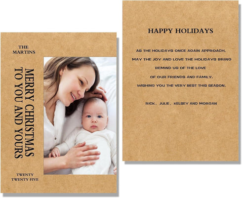 5 x 7 Craft Blank Kraft Cardstock (Set of 50) Thick Paper - 90lb Flat Cards Stock Printer Paper for Make Your Own DIY Invitations, Note, Greeting,...