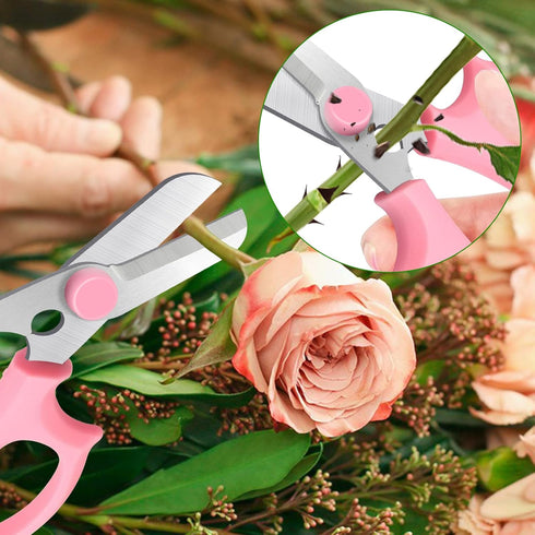 Gardening Pruning Shears, ZXK CO 3 Pack Hand Pruner Floral Scissors with Stainless Steel Blade, Non-slip Handle, Professional Garden Tool Set for ...