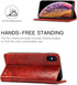 SINIANL iPhone Xs Max Case, Leather Wallet Folio Case Book Design Flip Cover with Stand and ID Credit Card Slot Magnetic Closure for iPhone Xs Max...