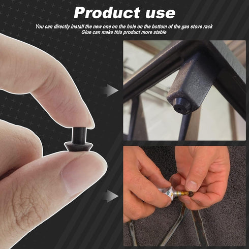 Rubber Grate Feet Kit for Bosch/Thermador 413552 - Stove Range Grates-16 Pack - New