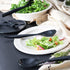 Set of 18 - Heavy Duty Disposable Plastic Serving Utensils, Six 10” Spoons and Forks, Six 6-1/2” Tongs, Black...