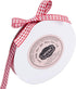 VATIN Red and White Gingham Ribbon, 3/8 x 25Yd Craft Plaid Ribbon Use for Gift Wrapping,Party Decoration,Hair Accessories Craft and Christmas Gift...