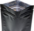 QQ Studio 100 Durable Double-Sided Metallic Foil Flat Style Zip Closure Locking Bag 7.5x10cm (3x4) (Black)...