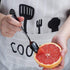 Black Grapefruit Spoons 3 Pieces Set, 2 Stainless Steel Grapefruit Spoon And 1 Grapefruit knife With Titanium Plating, Grapefruit Utensil Set, Ser...