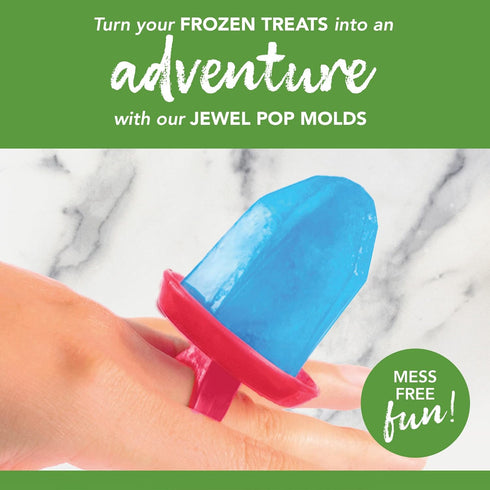 Tovolo Popsicle Molds with Sticks (6-Pack, Jewel Rings) - Reusable Ice Pop Molds & Sticks for Homemade Ice Pops & Frozen Snacks - Popsicle Maker w...