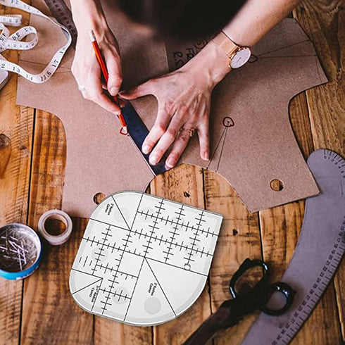 Creative Curved Corner Cutter Quilt Ruler | Acrylic Sewing Patchwork Ruler Quilting Templates | DIY Sewing Supplies Sewing Template Patchwork Tool...