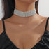 Fesciory Silver Rhinestone Tennis Necklaces for Women, Dainty Adjustable Layered Twist Rope Cubic Zircon Diamond Butterfly Choker Necklace, Iced O...