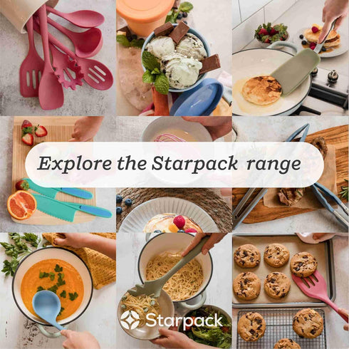 Starpack 'Scrape & Stir' Silicone Spatula Set (2 Pcs) - Heat Resistant Spatulas Set 600°F - Food Grade Kitchen, Nonstick Baking and Cooking Spatul...