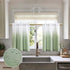 XTMYI Green Curtains for Kitchen Window,Sun Light Blocking Tier Cafe Curtain for Bedroom,Sage and White,24 Inch Long...