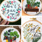 4pcs Flowers Plant Embroidery Kits for Beginners,Include Embroidery Clothes with Pattern,3pcs Embroidery Hoops and Instructions, Scissors,Cross St...