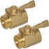 Hourleey Brass Garden Hose Shut Off Valve, 2 Pack with 2 Hose Washers Heavy Duty 3/4 Inch Solid Brass Garden Hose Shut Off Valve with 2 Extra Rubb...