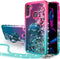 Silverback for Galaxy A11 Case, Moving Liquid Holographic Sparkle Glitter Case with Stand, Bling Diamond Rhinestone Ring Protective Girls Women Ca...