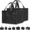 NZ home Insulated Cooler Bag and Food Warmer (Small, 2 pack) for Food Delivery & Grocery Shopping with Zippered Top, Black...