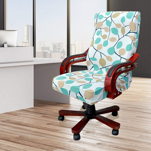 Computer Office High Back Large Chair Covers Stretchable Polyester Washable Rotating Chair Slipcovers,ONLY Chair Covers M009 (M009-1)...