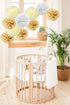 10PCS Cream Tan Brown Beige Boho Party Tissue Pom Poms Paper Flowers Table Centerpieces Neutral Rustic Baby Shower Wedding Birthday Nursery Classr...