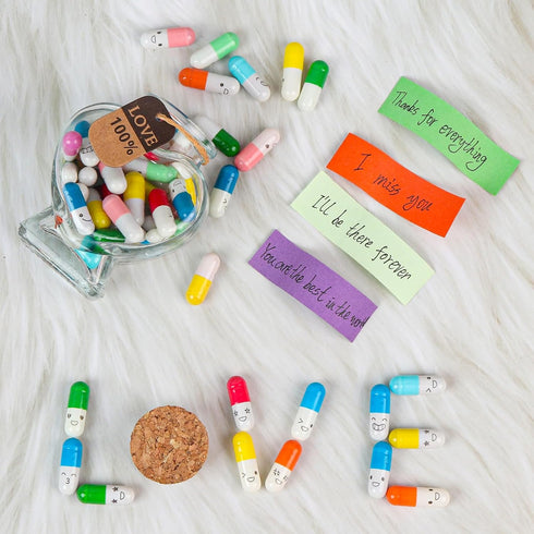 Capsule Letters Message in a Bottle?Long Distance Relationships Gifts for Boyfriend or Girlfriend Birthday Christmas Anniversary Valentine Day. (M...