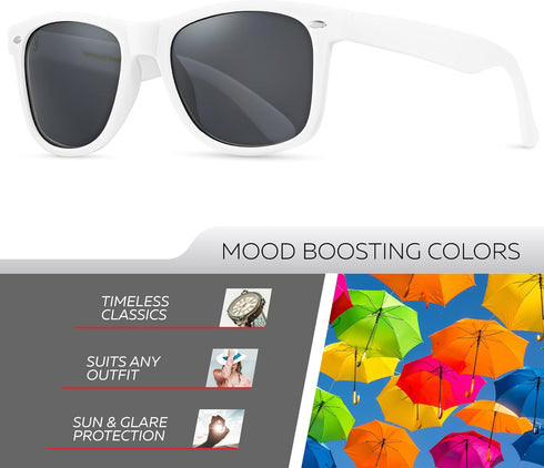 Retro Rewind Polarized Sunglasses for Men and Women - UV Protection Classic Sun Glasses...