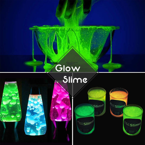 Glow In The Dark Pigment Powder - Epoxy Resin Color Pigment Dyes for DIY Slime Coloring Kit - Luminous Skin Safe Long Lasting Self Glowing for Acr...