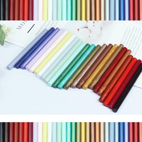 40 Pieces Glue Gun Sealing Wax Sticks for Wax Seal Sticks, Pearl Pink Mini Glue Gun Sealing Wax Stick for Sealing Wax Stamp, Wedding Invitations, ...