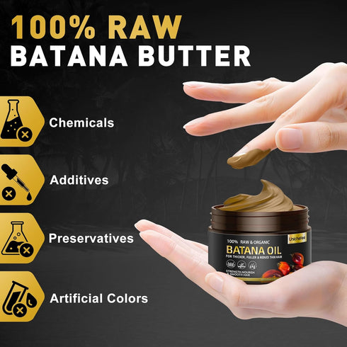 Batana Oil for Hair Growth Dr Sebi Approved 100% Pure Raw Natural Batana Hair Care Oils Organical Product for Women/Men Scalp Hair Loss & Hair Dry...