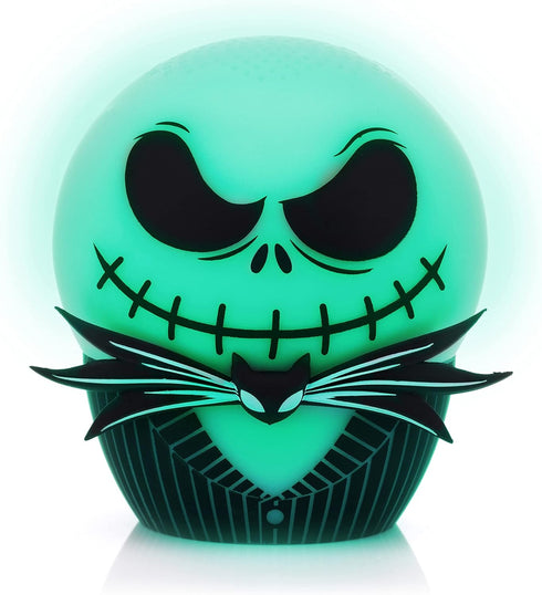 Bitty Boomers Disney: Tim Burton's The Nightmare Before Christmas - Jack Skellington Vengeful Face - Glow in The Dark - Mini Bluetooth Speaker, Mu...
