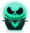 Bitty Boomers Disney: Tim Burton's The Nightmare Before Christmas - Jack Skellington Vengeful Face - Glow in The Dark - Mini Bluetooth Speaker, Mu...