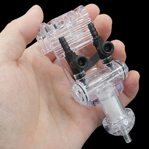 4-Way Aquarium Air Check Flow Control Switch Gang Valve, Aquarium Accessories for Splitter, Tank, Pump(Clear, Black)...