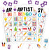 Artist Party Bingo Game, 24 Player Art Bingo Cards Set for Family Friend Activity, Painting Party Favor Decoration Holiday Supplies -a03...