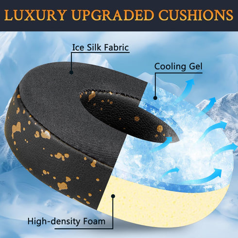 SoloWIT Cooling Gel Replacement Ear Pads Cushions for Beats Solo 2 & Solo 3 Wireless On-Ear Headphones, Earpads with High-Density Noise Isolation ...