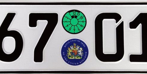 Great Britain Euro Plate with Registration Seals - Flag Style - Random Characters...