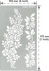 Aleks Melnyk No.269 Metal Stencil, Rose Flower Branch, Rose Vine, Swirls, Leaf Blossom, Small Stencil, 1 PC, Template for Wood Burning, Engraving,...