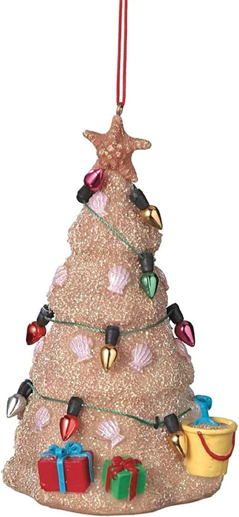 Midwest Sand Beach Christmas Tree Hanging Resin Christmas Ornament (2 inch)...