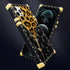 DAIZAG Case Compatible with for iPhone 15 Pro Max Case Black Butterfly Zipper Leopard Phone Case Golden Square Shockproof Phone Case Gift for Wome...