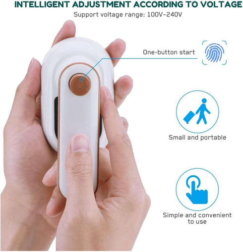 DAVIMA Mini Iron Portable- Travel Iron Mini with steam - Portable Steamer - Mini Iron - Mini Steam Iron for Clothes Travel Size - Plancha Portatil...