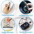 Cellphone Ring Holder Finger Kickstand, Foldable 360° Rotation Cell Phone Stand for Desk, Magnetic Car Mount, Metal Multi-Angle for Phone Back Gri...