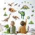 DECOWALL DS-8034 Watercolour Dinosaur Kids Wall Stickers Wall Decals Peel and Stick Removable Wall Stickers for Kids Nursery Bedroom Living Room (...