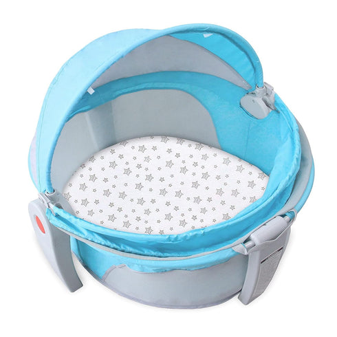 Bassinet Sheets Compatible with Fisher-Price On-The-Go Baby Dome, 2 Pack, 100% Jersey Knit Cotton Fitted Sheets, Breathable and Heavenly Soft, Gre...